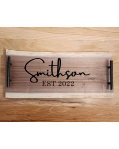 Family Walnut Live Edge Charcuterie Board