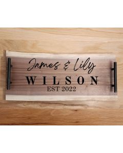 Family Walnut Live Edge Charcuterie Board