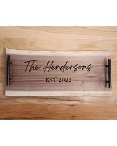 Family Line Walnut Live Edge Charcuterie Board