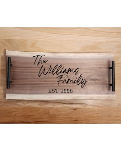 Family Walnut Live Edge Charcuterie Board
