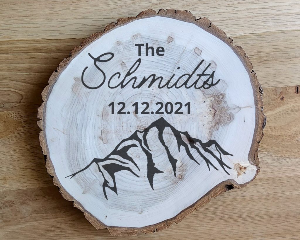 Mountain Round Sign