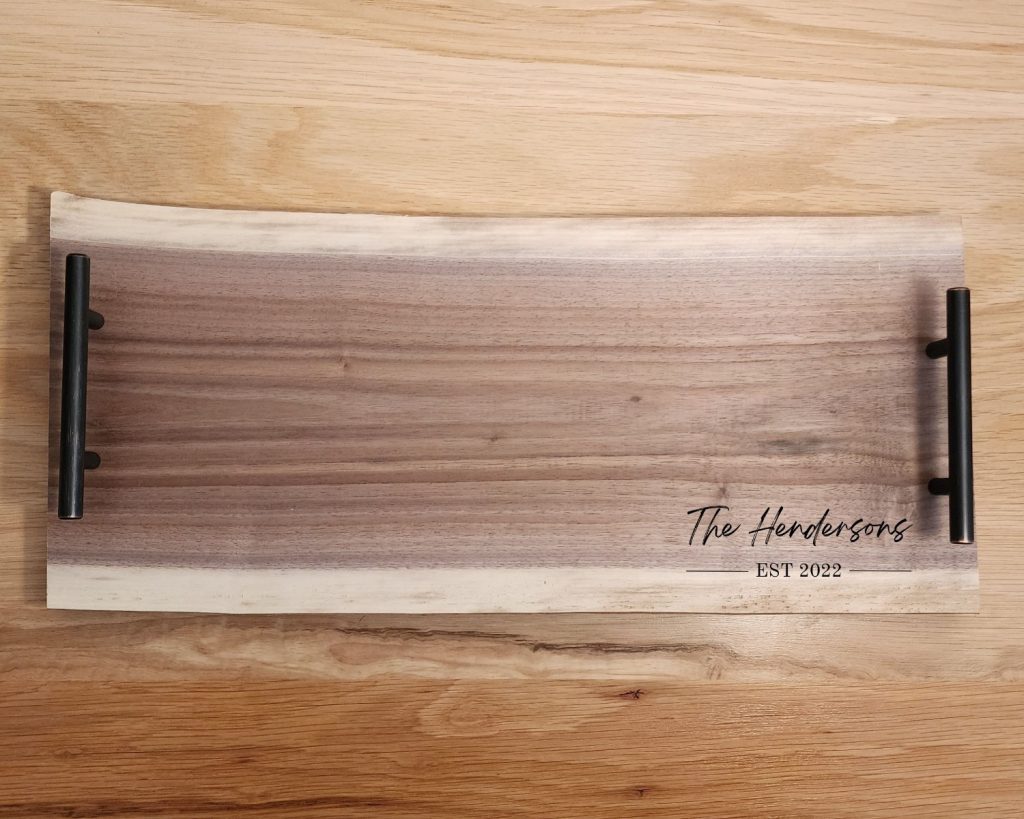 Family Line Walnut Live Edge Charcuterie Board