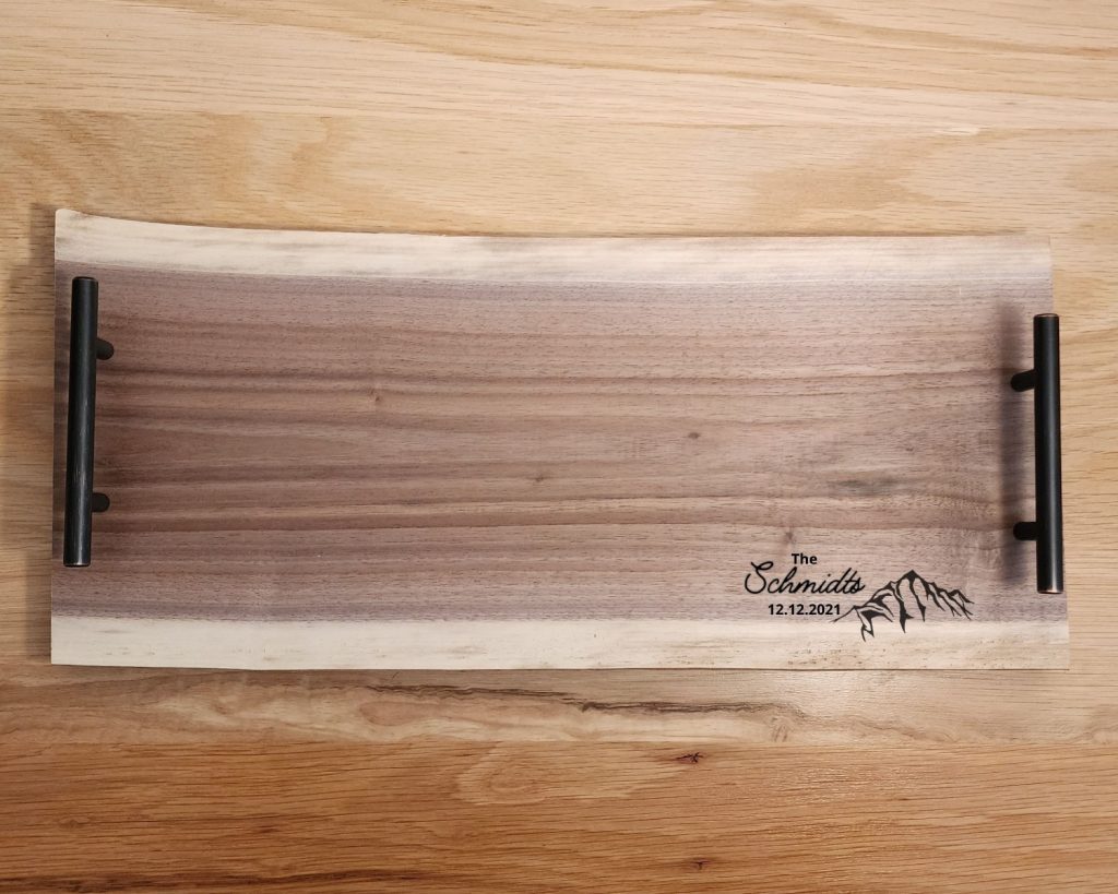 Mountain Walnut Live Edge Charcuterie Board